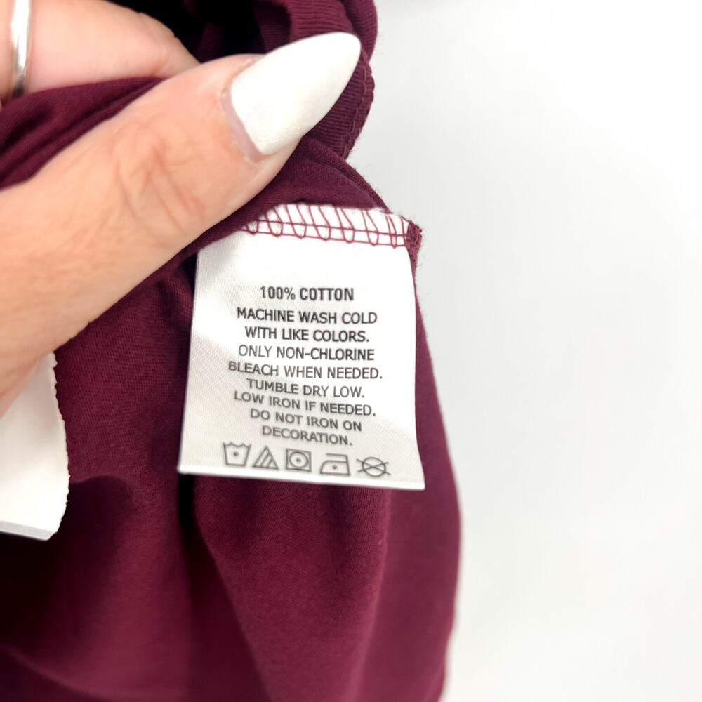 THREE SQUARE Womens Texas A&M Text 1876 T-Shirt XL Maroon Red Short Sleeve NWT - Picture 7 of 8